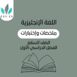 ملخصات اللغة الإنجليزية السابع | الفصل الأول